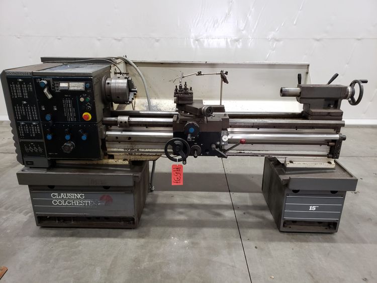 Clausing Colchester Engine Lathe 2500 RPM 15” x 50” Lathe, 2.125” Spindle Bore