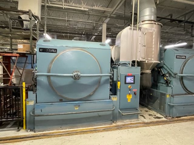 5 Consolidated 140GP, 400lb. Gas Heated Dryers 2-door