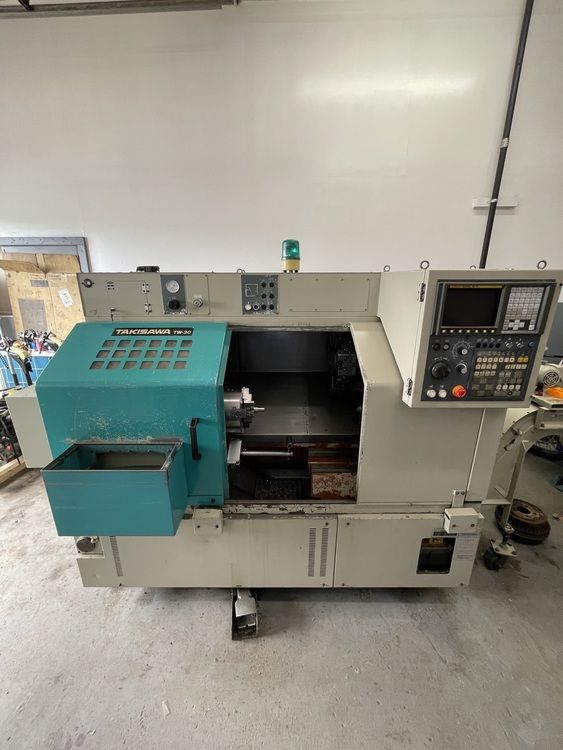 Takisawa Fanuc 21T CNC Control 3,000 RPM TW-30 2 Axis