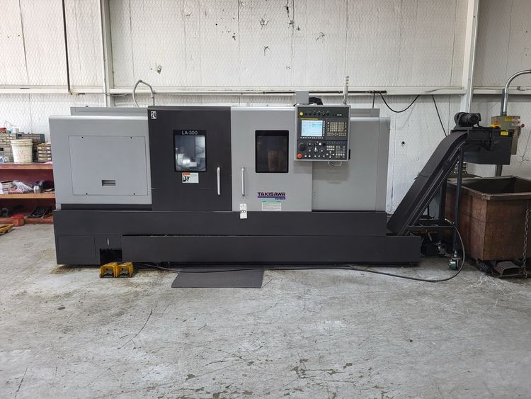 Takisawa OI-TF CONTROL 3000 RPM LA-300 CNC Lathe 2 Axis