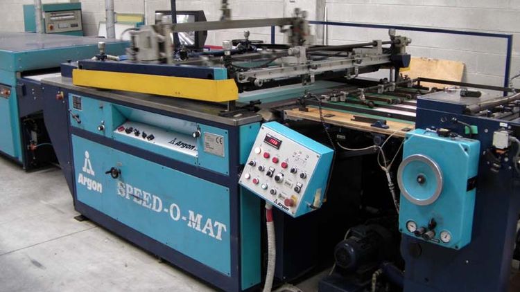 Argon Speed-O-Mat Automatic flat-bed printing line