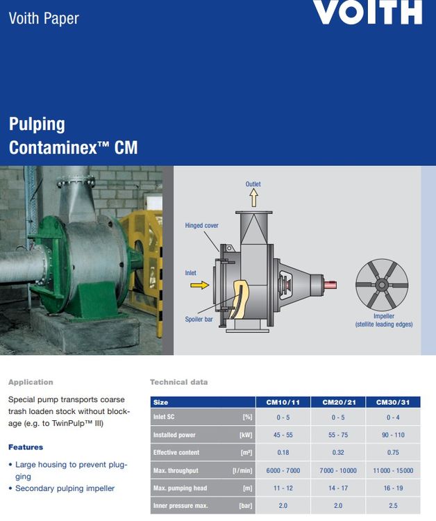 Voith 6000 - 7000 l/min Contaminex