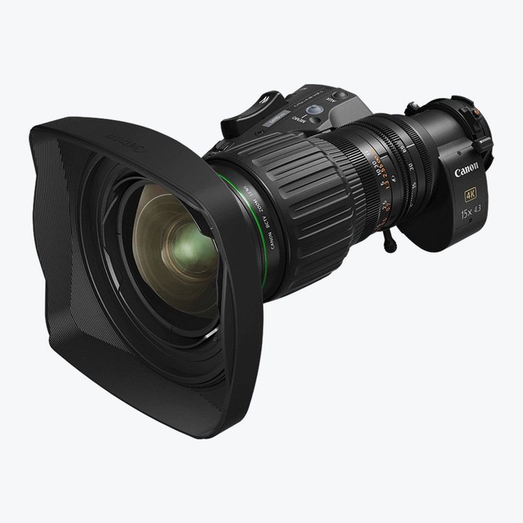 Canon CJ15ex4.3B 4K ENG Portable Lens with a flight case