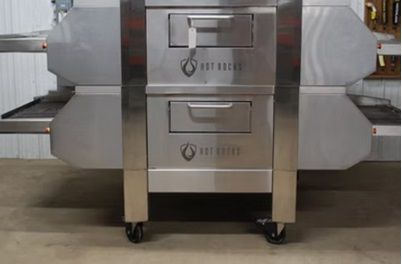 Hot Rocks  HR-70-33 Natural Gas Double Stack Deck Stone Conveyor Pizza Oven