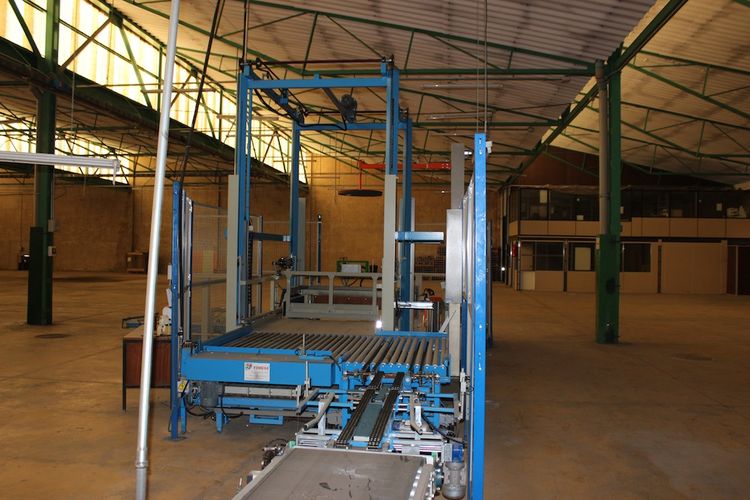 Automatic Palletizer boxes and pallet warping