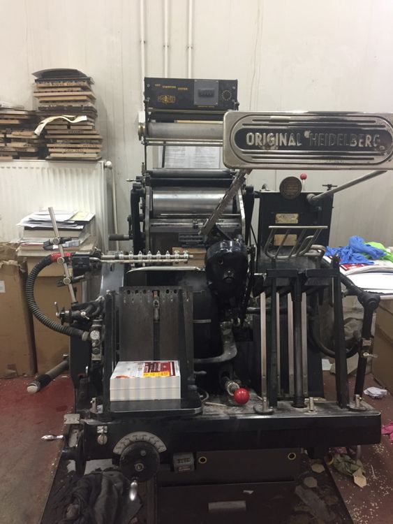 Heidelberg Tiegel with hot foil Cavomit