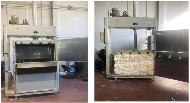 Ormic E 15 AV vertical bale press