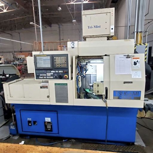 Tsugami Fanuc 18i-TB Series CNC Control 8,000 RPM BS20(C)-III Swiss Type CNC Lathe 3 Axis