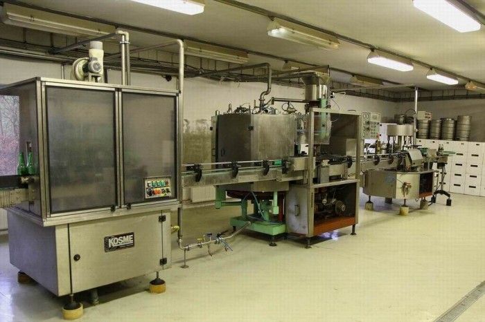 filling, capping and labelling line