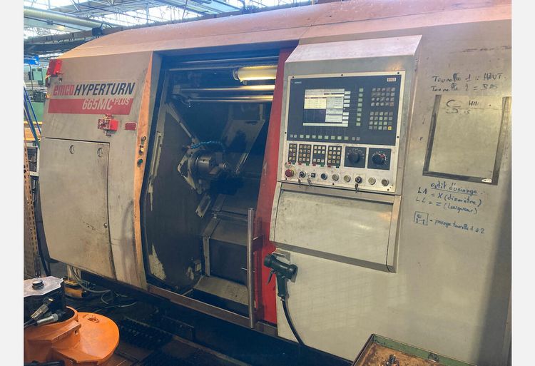 Emco SIEMENS CNC 7000 rpm CNC LATHE HYPERTURN 665 MC PLUS 3 Axis