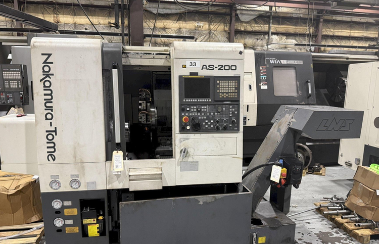 Nakamura Tome Nakamura Fanuc CNC 4,500 rpm AS-200MY 4 Axis