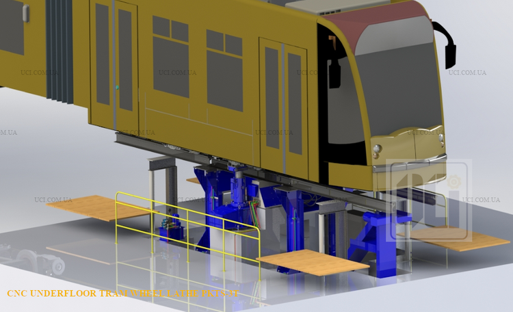 Underfloor CNC tram wheel lathe PKTS-3T