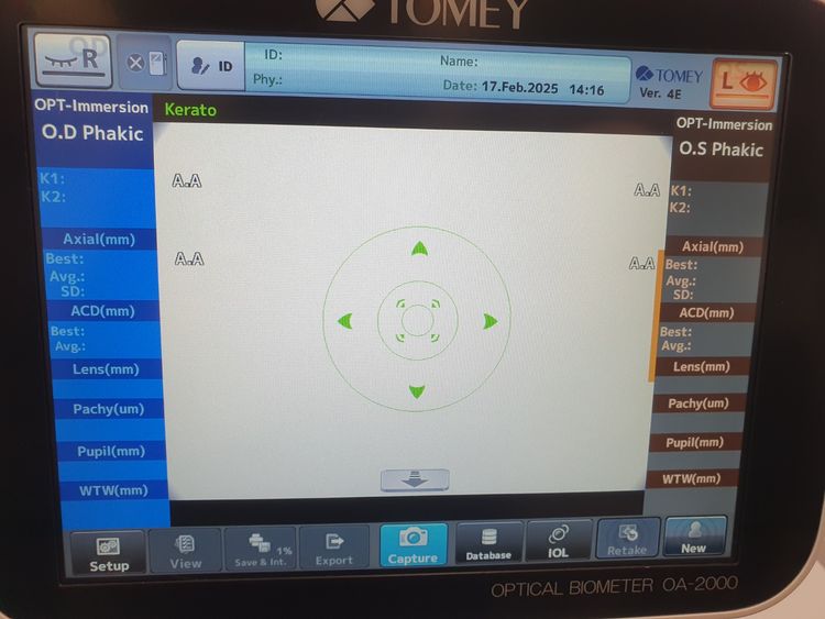 Tomey OA-2000 optical biometer