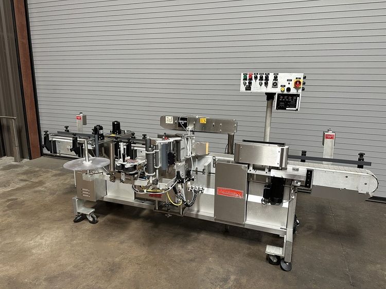 Accraply 35PW, Inline Pressure Sensitive Wrap Around Bottle Labeler