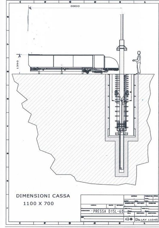 Dabizzi Dl15/60 partially underground  baling press