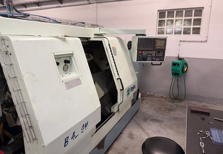 Biglia 7 axes with Fanuc control and C-axis on both spindles. Variable B 42 SM Lathe 7 Axis