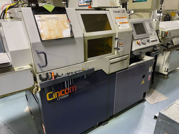 Citizen CINCOM SYSTEM IIC 7200 RPM L-20 516/20 SWISS TYPE CNC LATHE 2 Axis