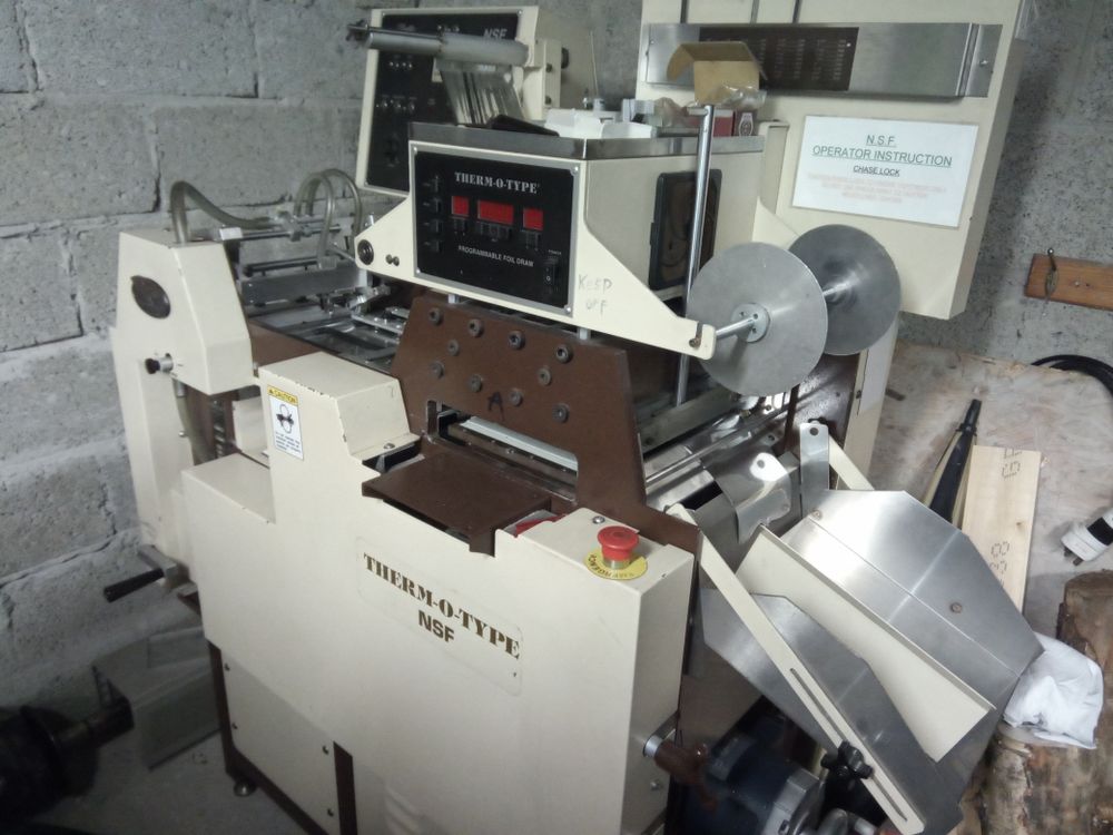 Thermotype NSF Hot foil printing machine