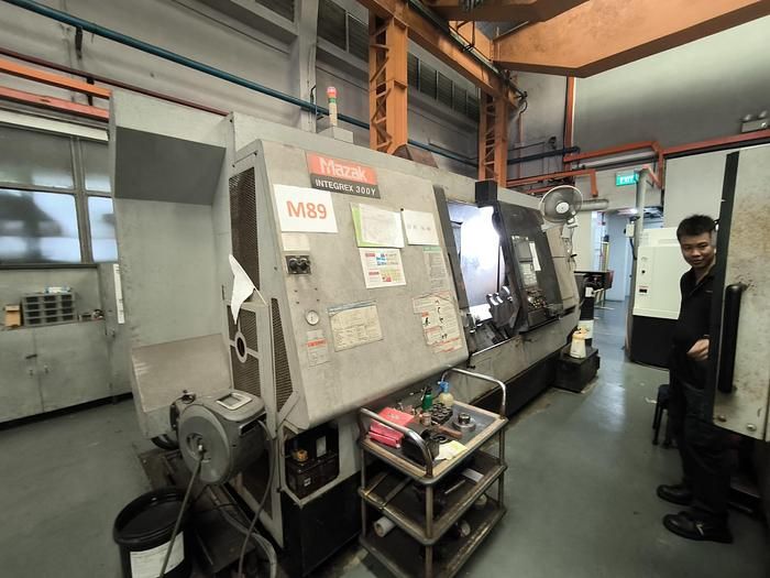 Mazak CNC Mazatrol Fusion 640T 3,500 RPM Integrax 300Y Universal CNC Turn-Mill Center 5 Axis