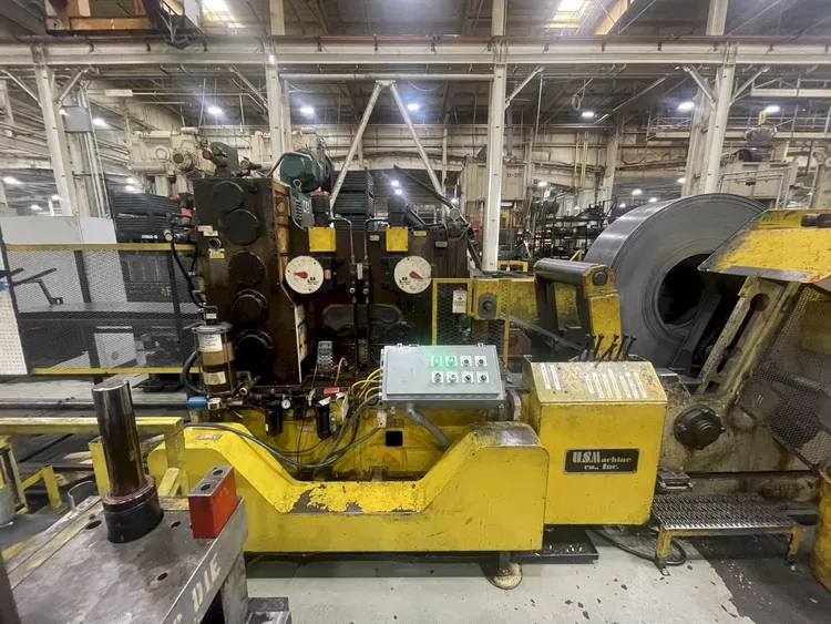 US MACHINE Coil weight capacity: 20,000 lbs