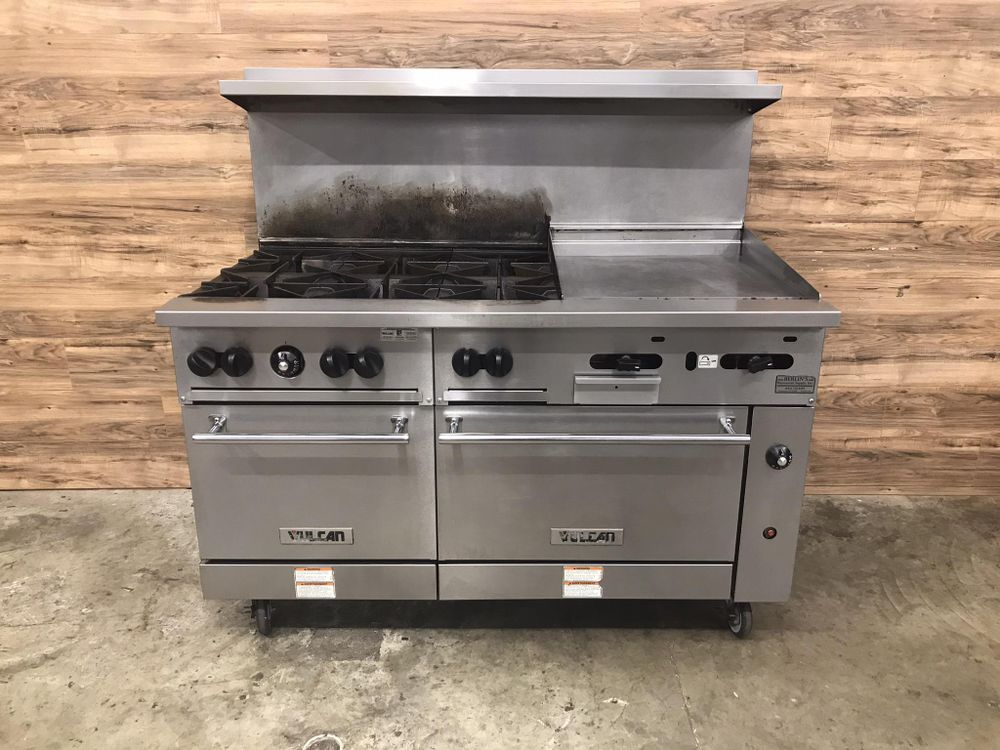 Vulcan 60SS6B24GN, 6 Burner Range / Griddle Combo Unit