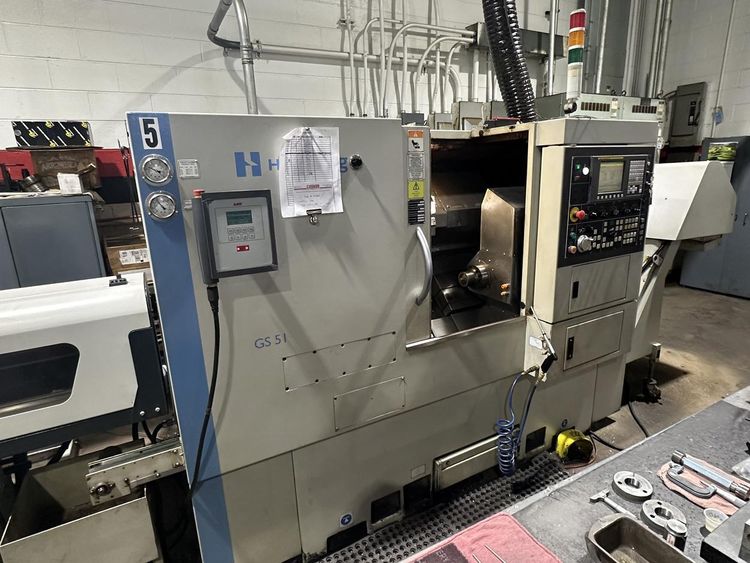 Hardinge Fanuc 5,000 RPM GS51 CNC Turning Center with LNS Barfeed 2 Axis