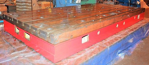 4  T-Slotted Cast Iron Floor Plates