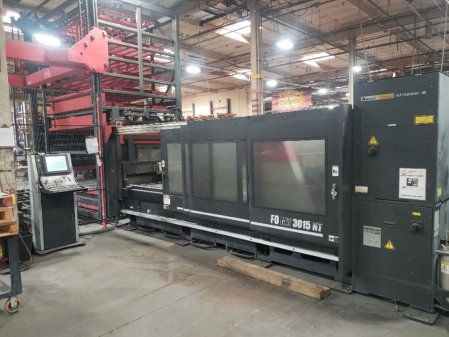 Amada FOMII-3015NT CO2 LASER W/AMADA ASLUL300FOMII LOAD/UNLOAD AMNC-NT