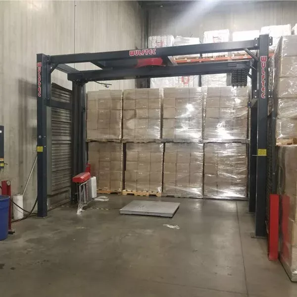 WULFTEC WRT-200 Semi-automatic rotary arm pallet wrapper