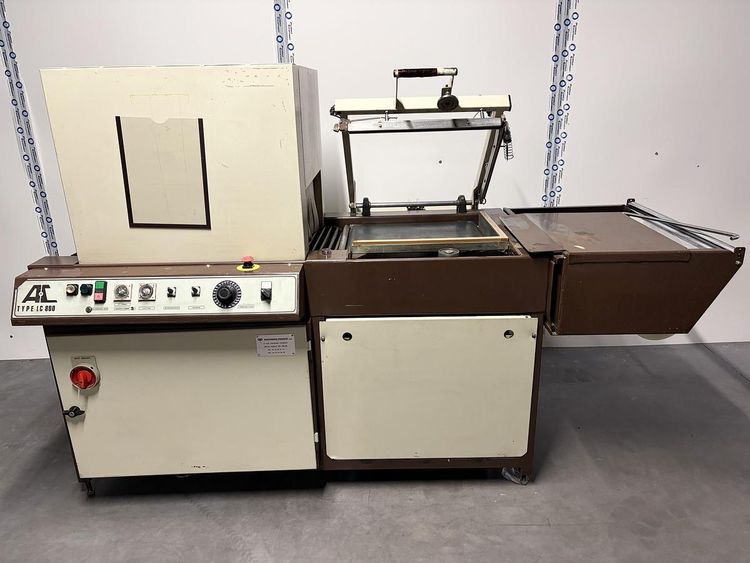 AC LC800, L-shaped heat sealer with shrink tunnel