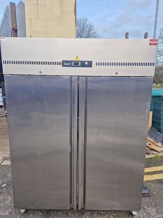 Lec, Double Door Freezer Stainless Steel