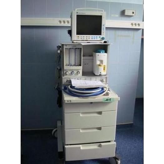 General Electric Anesthesia Trolley With Sevorane Tank And Datex S5 Anesthesia Monitor