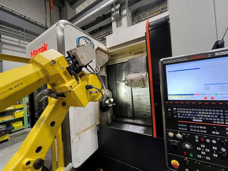 Mazak CNC MULTI-TASKING CENTER W/FANUC ROBOT 5000 RPM INTEGREX i 200S 6 Axis