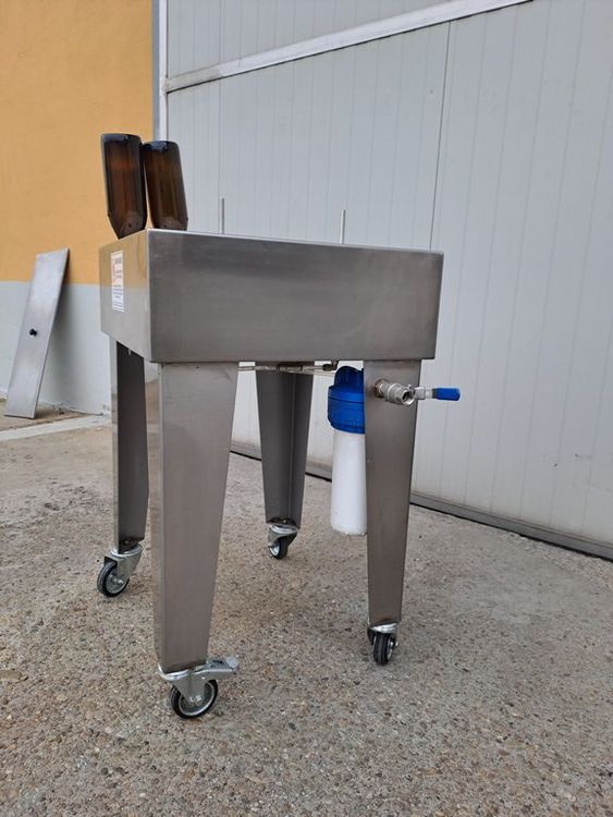 MF, STAINLESS STEEL SEMIAUTOMATIC RINSING MACHINE