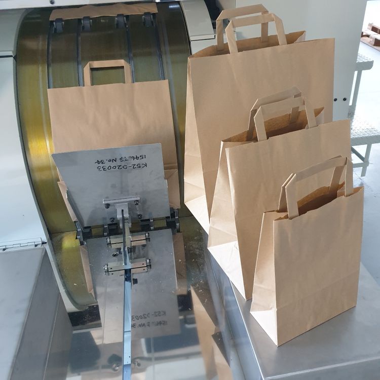 stocklot of Shopping paper bags with flat handle