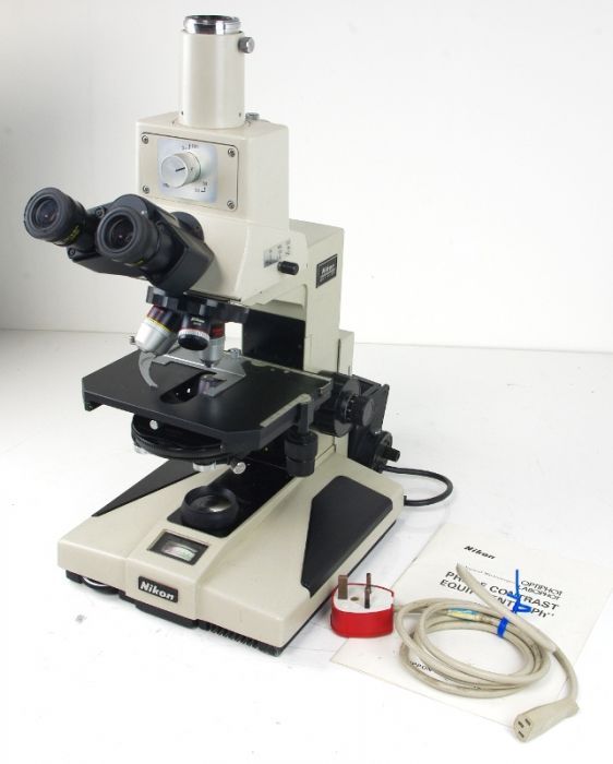 Nikon Optiphot 2 Biological Trinocular Microscope