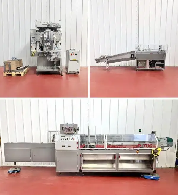 KLOCKNER LA-300 + P-700, PACKAGING LINE SACHETS / CARTONS