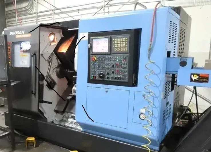 Doosan FANUC CNC control 6000 RPM TT1500SY 7 Axis