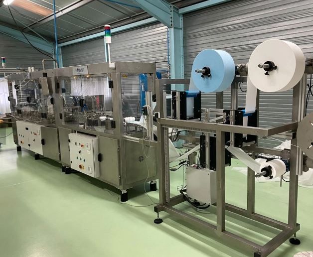 Surgical mask manufacturing line