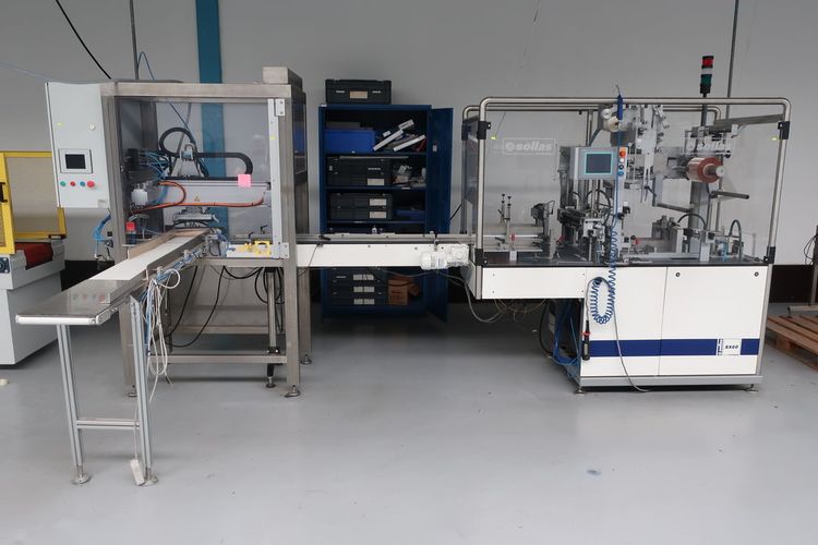 Sollas SX 60  Film wrapping machine with moen machine building pick and place feeder
