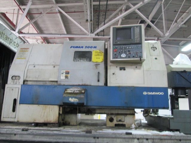 Daewoo, Doosan CNC CONTROL Fanuc 18T CNC 4500 RPM Puma 200 LMA CNC Lathe 2 Axis