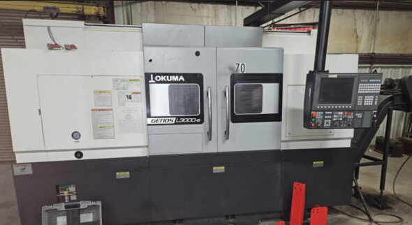 Okuma control osp-p3000la-e 3800 rpm GENOS L3000-EMY X 1000 4 Axis