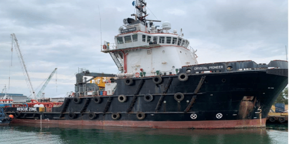 Jiangsu CRYSTAL PIONEER ABT 2500 DWT ON 6.4 M DRAFT