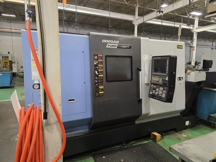 Doosan Control FANUC OiTF CNC Control 5,000 RPM PUMA TT2100SYY 4 Axis