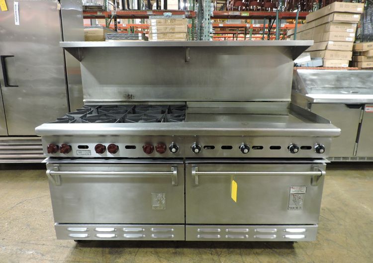 Wolf C68D1251, Commercial 6Burner and Griddle Top Range