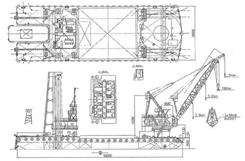 150 TLC Floating Crane / Dredger