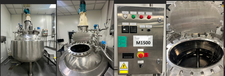 Nysa M1500 syrup mixer with a steam heating jacket