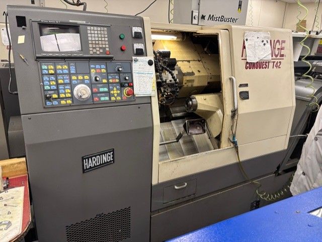 Hardinge Fanuc 18T CNC Control Variable Speed Conquest T-42 w/ Live Tool & Subspindle