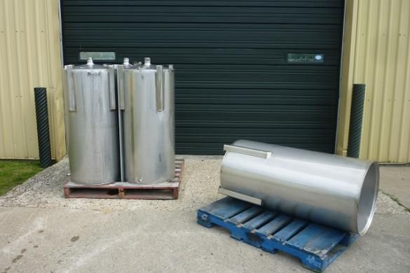 4  Sanitary SS Jacketed Storage Tanks - 70 Imperial Gallons