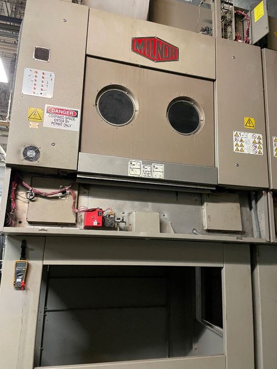 2 Milnor 300lb Gas Tunnel Dryer